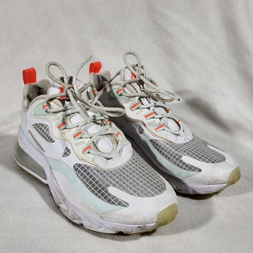Women's Nike Air Max 270 React SE White/Hyper Crimson/Teal Tint/White CJ0620-100